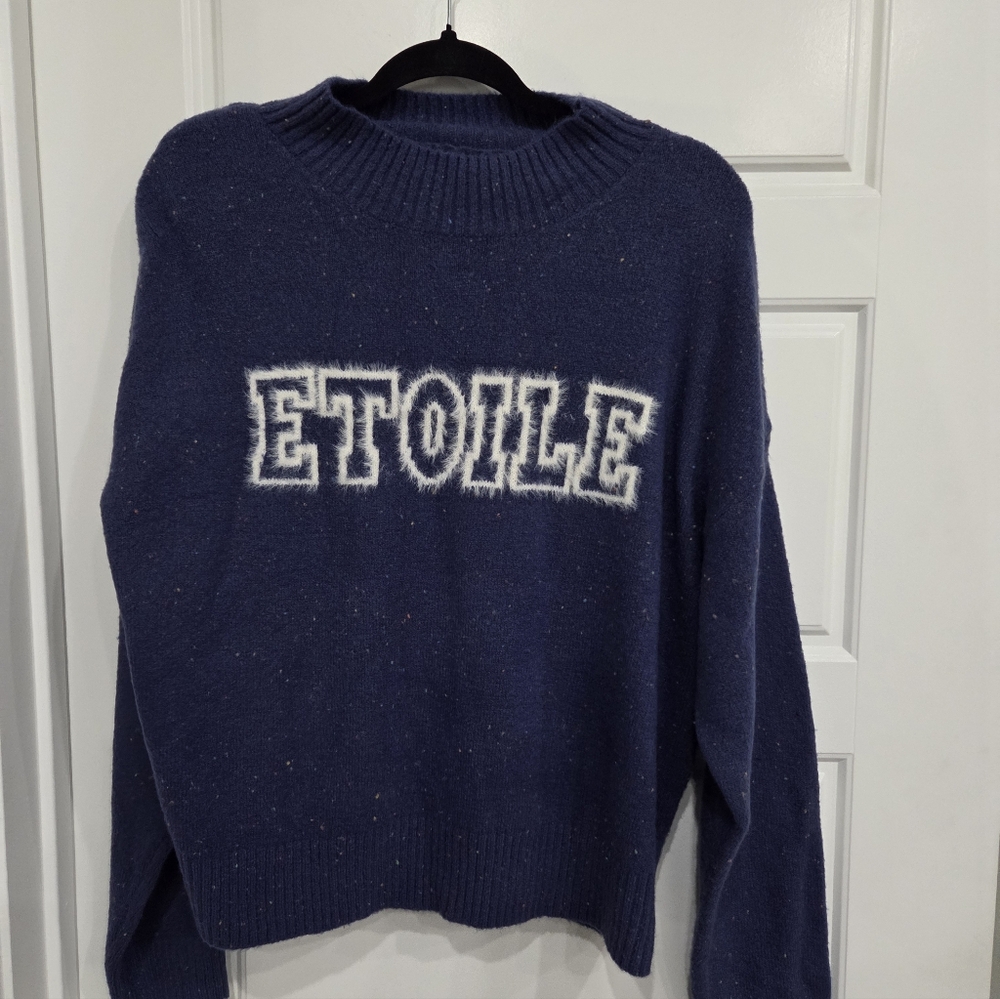 WOMEN'S ETOLE BLUE SPECKLED SWEATER SIZE XL NWT
